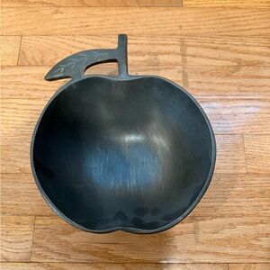 Vintage Decorative Metal Apple
Bowl Brass Colored Apple-Shaped Bowl